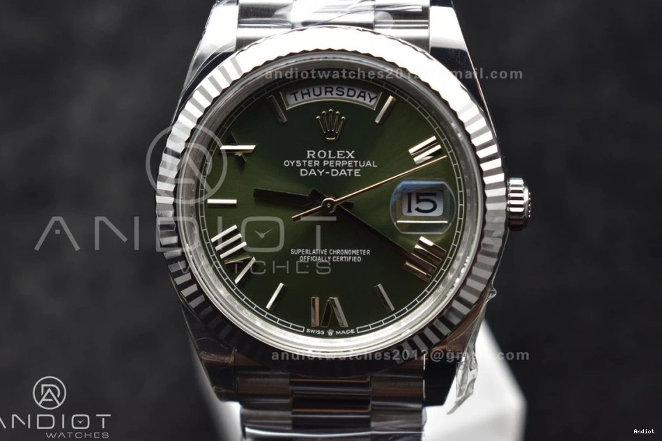 Dial Best Roman Edition Green Day THBF (Gain VR3255 1:1 Weight) Date Bracelet 228239 on Vibrant 662 40 SS President 0813